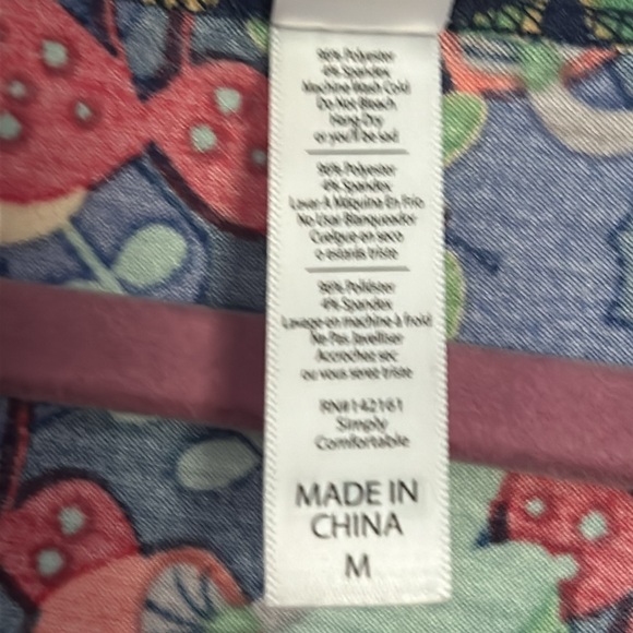 Lularoe brightly colored floral a line short sleeve t-shirt size medium - Picture 4 of 4